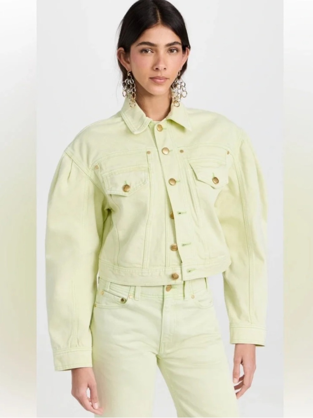 NWT Ulla Johnson The Cosette Jacket Pistachio Wash Size S